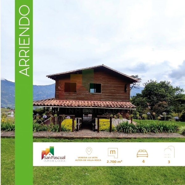 Finca disponible para Arriendo en Copacabana La Veta Foto numero 1